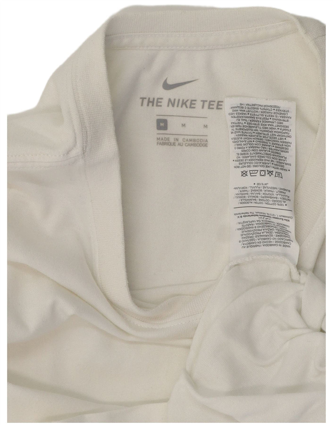 Nike T-shirt top mellem mænd, hvid bomuld