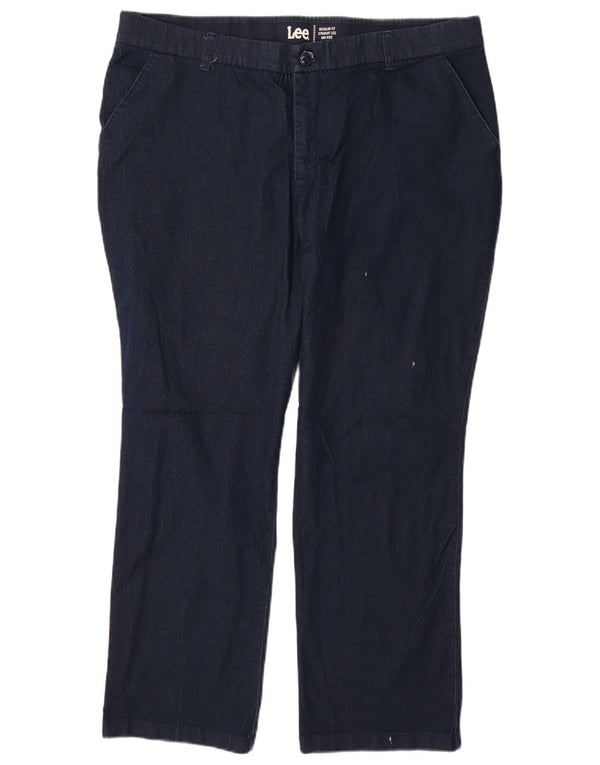 LEE Dame Mid Rise Regular Fit Straight Jeans US 20 3XL W40 L29 Navy Blue