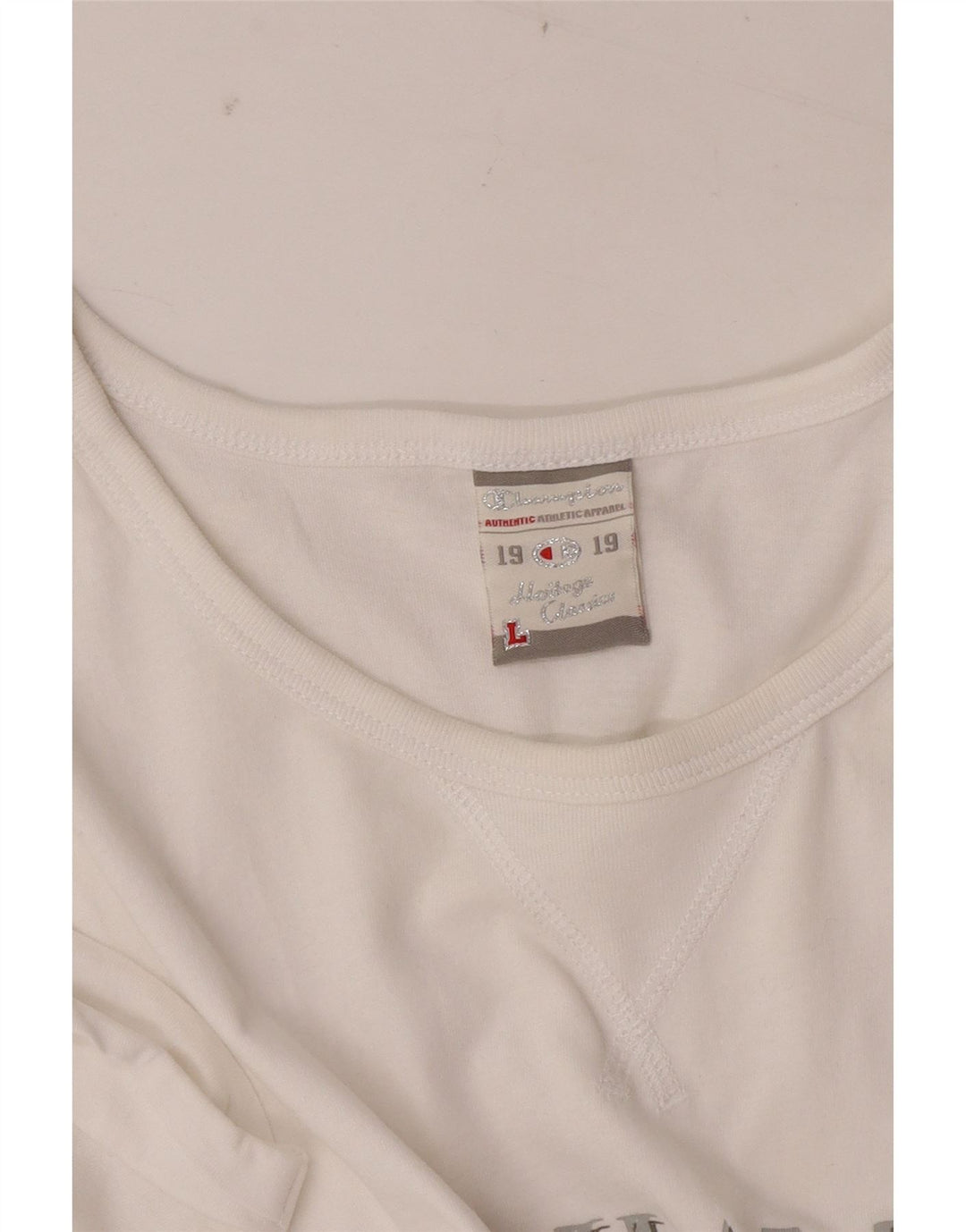 Champion Womens Heritage Classics Grafisk T-Shirt Top UK 14 Large White