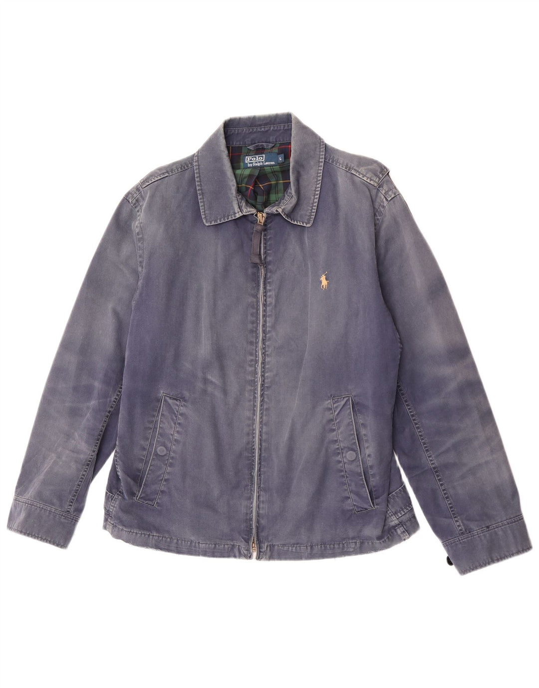Polo Ralph Lauren Herre Bomber Jacket UK 40 Large Blue Cotton