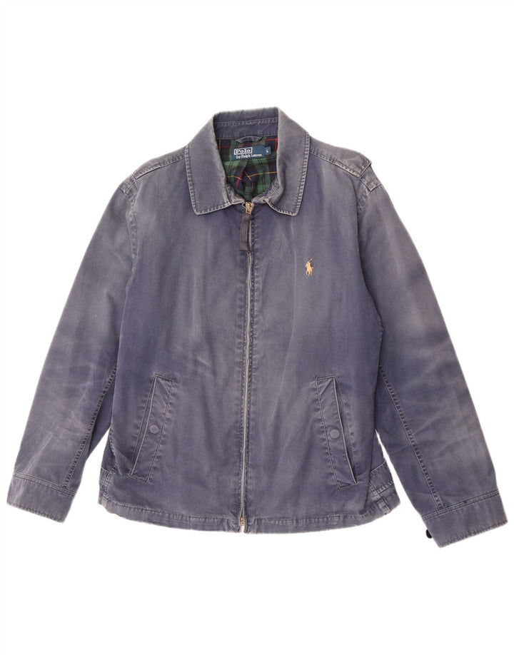 Polo Ralph Lauren Herre Bomber Jacket UK 40 Large Blue Cotton