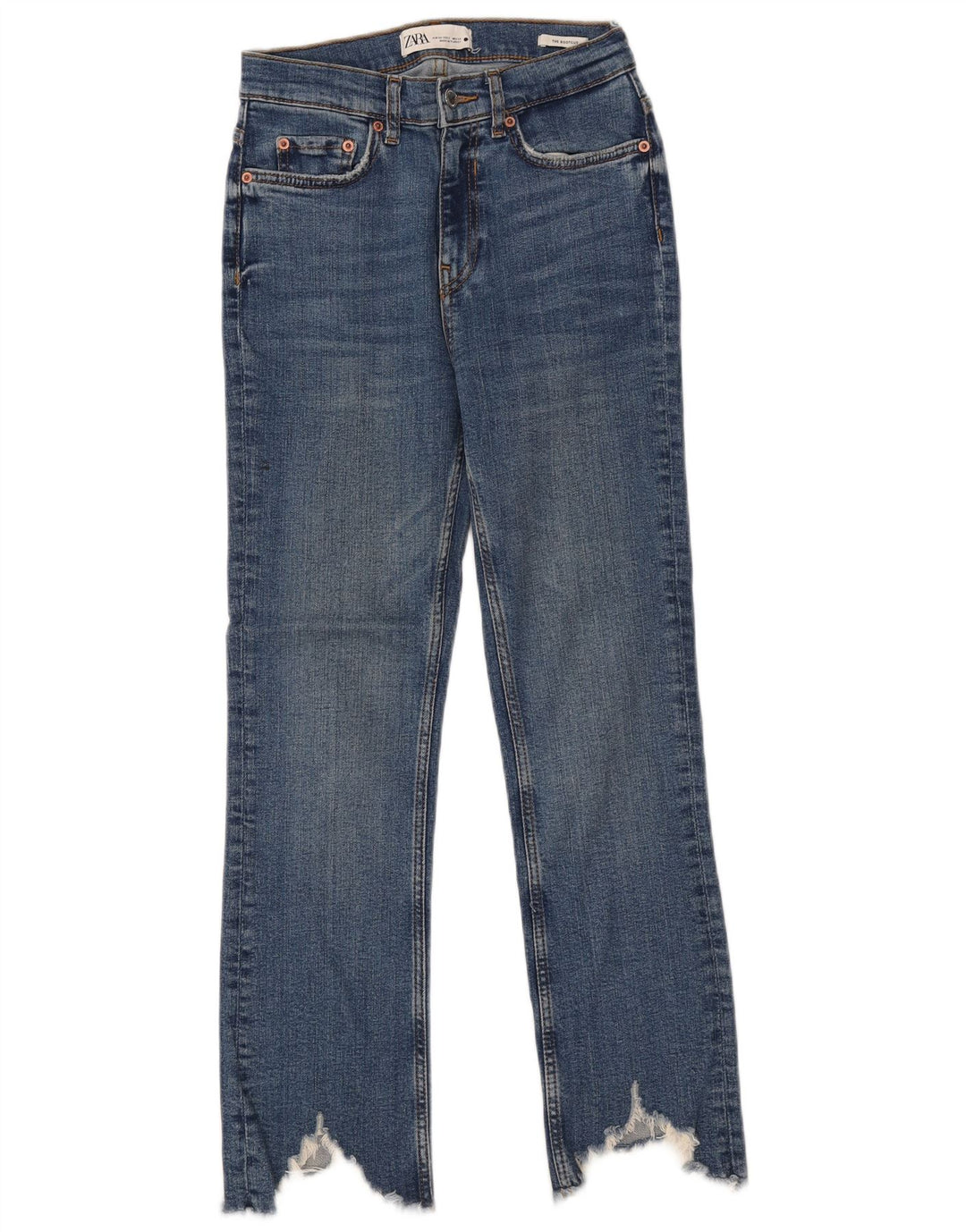 ZARA Dame Bootcut Jeans EU 34 2XS W24 L26 Blå