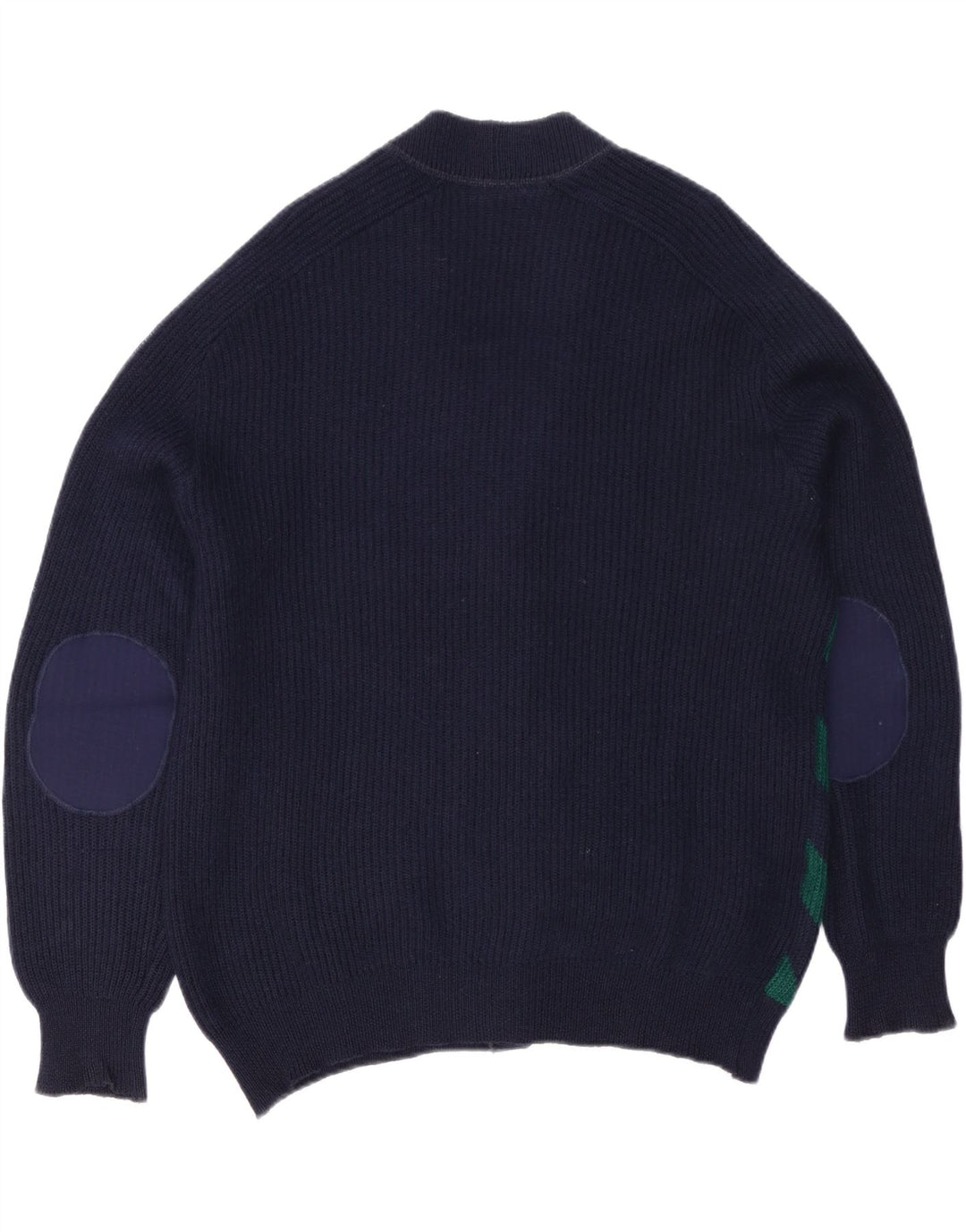 Vintage herre cardigan sweater XL marineblå stribet