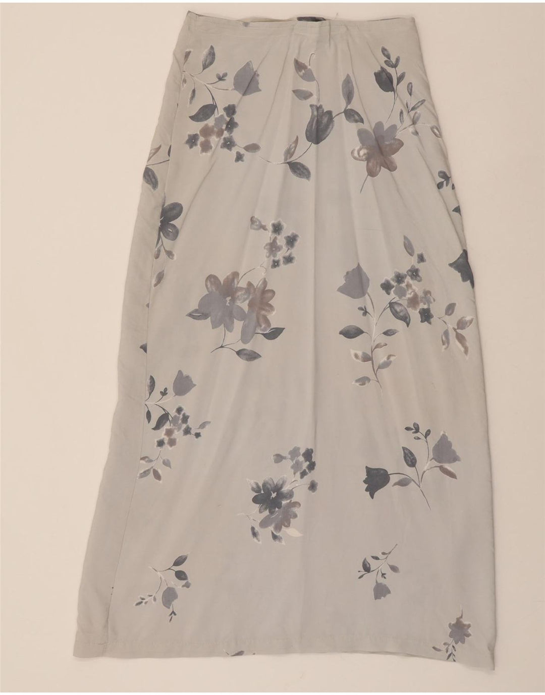 VINTAGE Womens Maxi Skirt W30 Medium White Floral Vintage Vintage and Second-Hand Vintage from Messina Hembry 