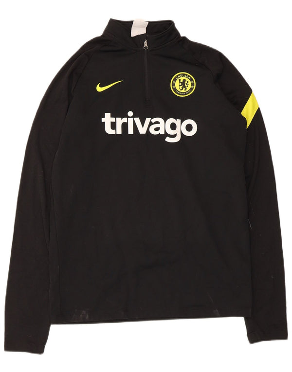 Nike Boys Chelsea FC Grafisk Pullover Træningsdragt Top 13-14 år XL Sort