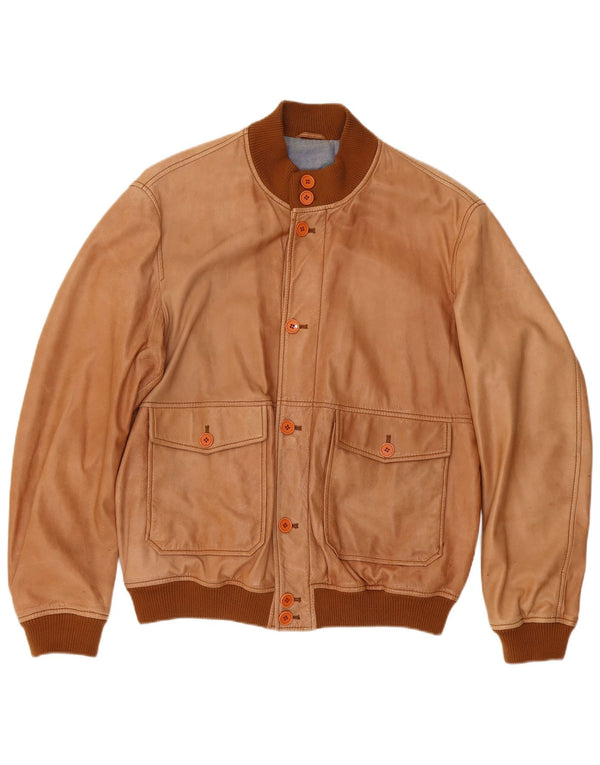 Conbipel Herre Læder Bomber Jacket IT 56 2XL Brun