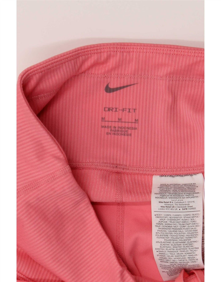 Nike Dame Dri Fit sportsshorts UK 12 Medium Pink Polyester