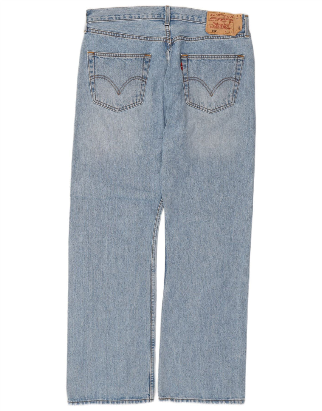 LEVI'S Herre 501 Straight Jeans W34 L30 Blå Bomuld