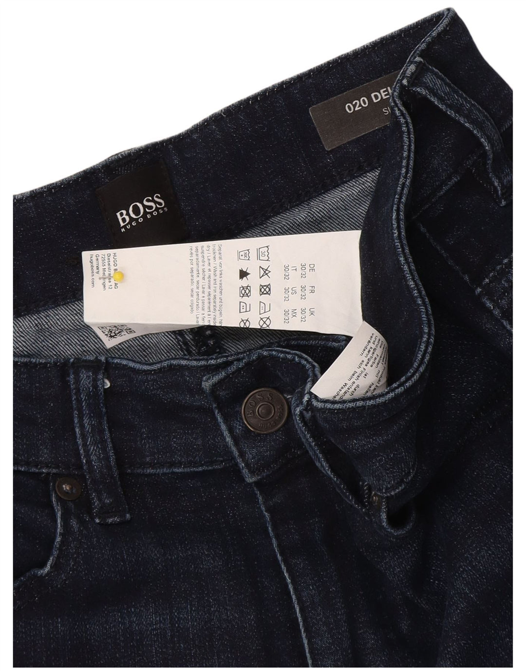 Hugo Boss Herre Stretch Slim Jeans W30 L32 Marineblå Bomuld