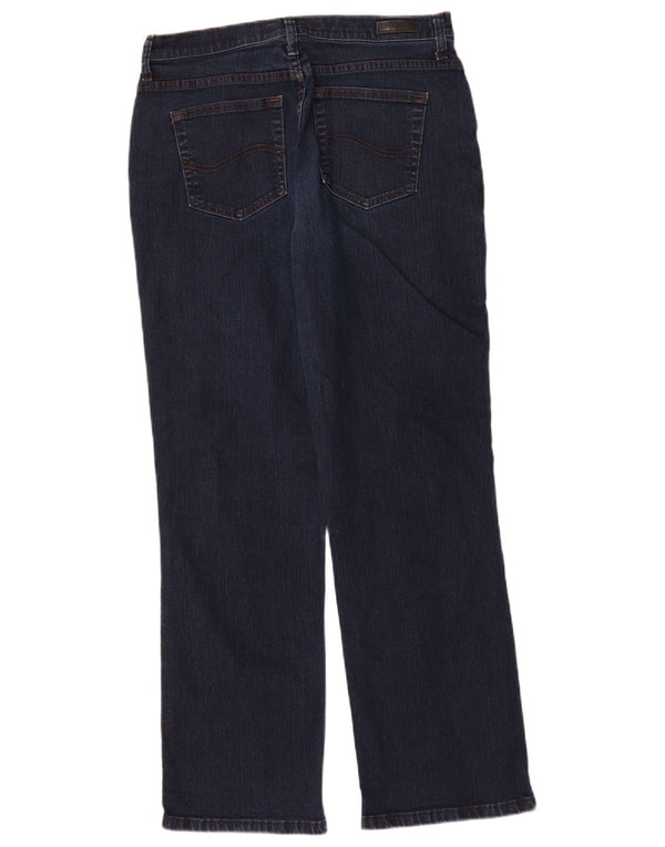 Lee Womens Relaxed Fit Straight Jeans US 12 Large W32 L30 Marineblå Bomuld