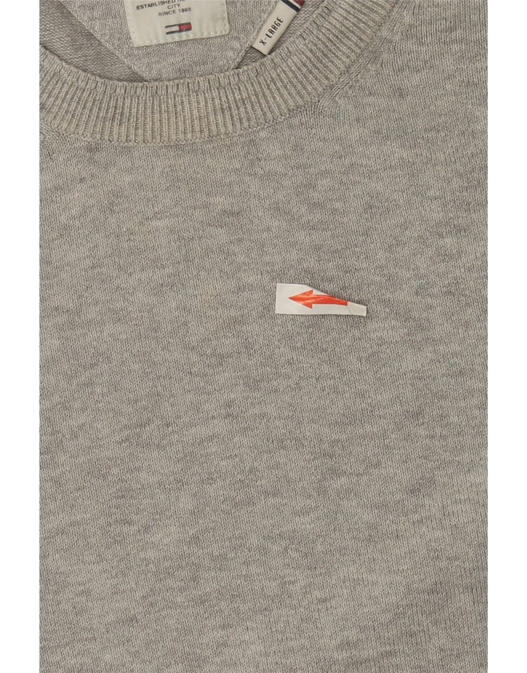 Tommy Hilfiger Herre Jumper Sweater med rund hals XL Grå Bomuld