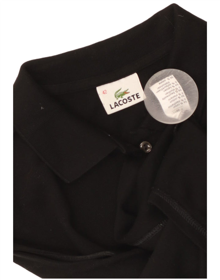 Lacoste ærmeløs skjortebluse til kvinder størrelse 42 Stor sort bomuld