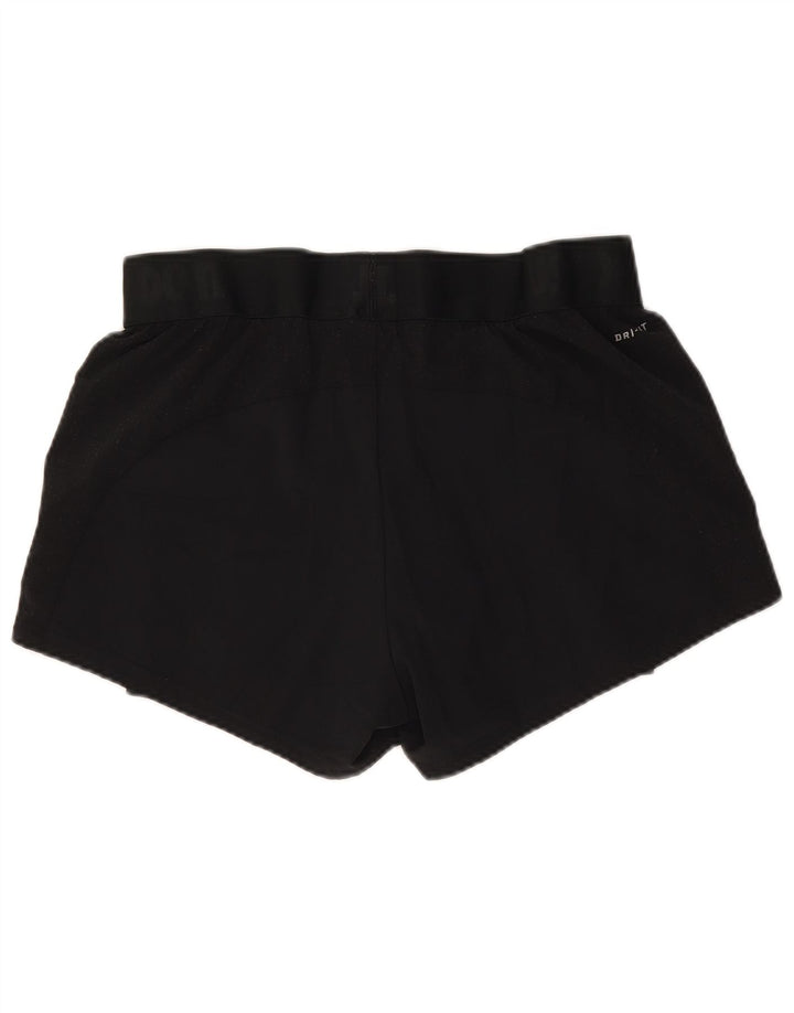 Nike Dame Dri Fit Sport Shorts UK 10 Small Black Polyester