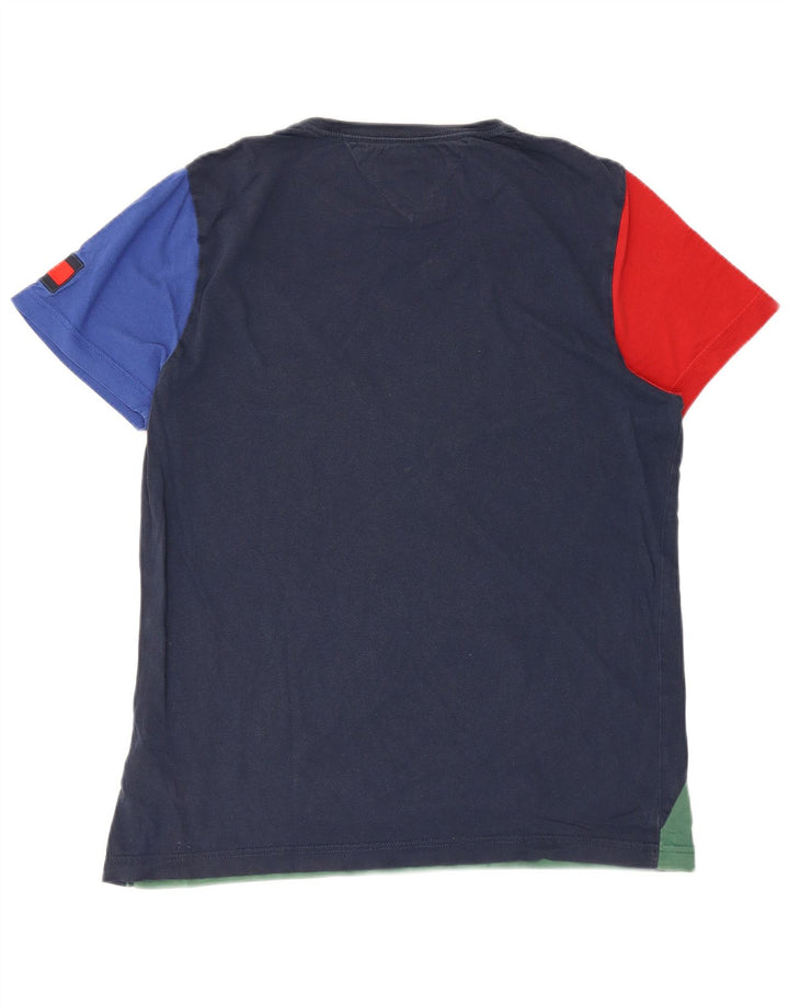 Tommy Hilfiger Herre T-Shirt Top Medium Flerfarvet Colourblock Bomuld