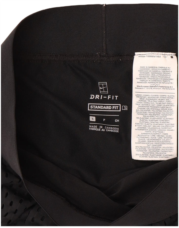 Nike Womens Dri Fit Standard Fit Skort UK 10 Small Black Polyester