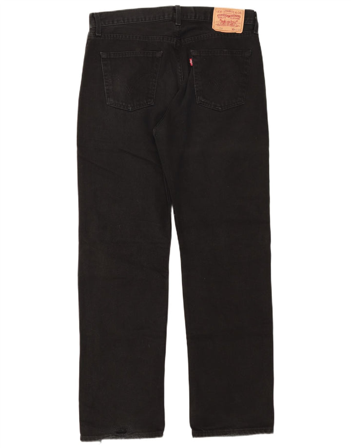Levi's Herre 751 lige jeans W34 L32 sort bomuld