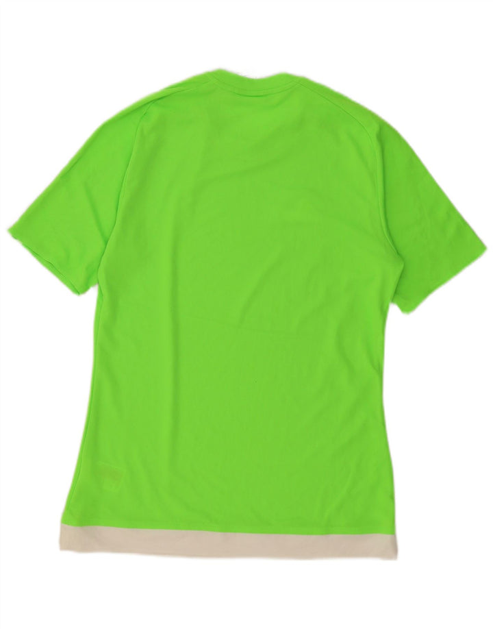 Adidas Herre Climalite T-Shirt Top Lille Grøn Colourblock Polyester