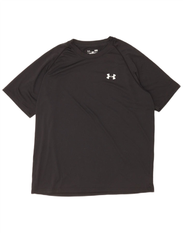Under Armour Herre Heat Gear T-Shirt Top Stor Sort Polyester