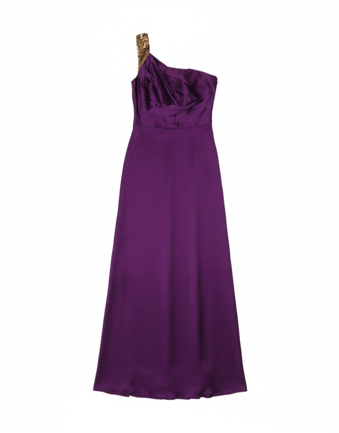MONSOON Womens One Shoulder Dress UK 10 Small  Purple Silk