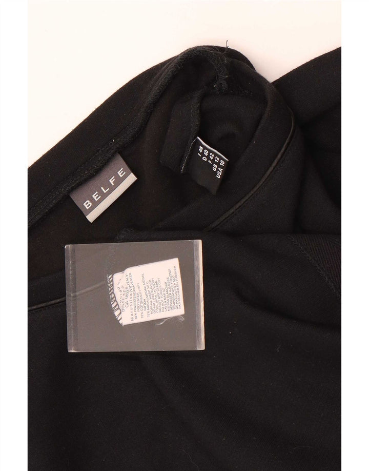 Belfe Dametop Langærmet UK 12 Medium Sort Polyester