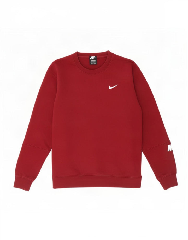 Nike Herre grafisk sweatshirt Jumper Medium Burgundy Colourblock