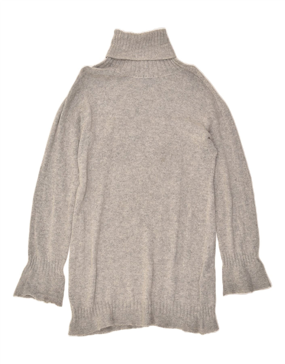 WOOLRICH Womens Roll Neck Jumper Dress UK 14 Medium Grey Acrylic | Vintage Woolrich | Thrift | Second-Hand Woolrich | Used Clothing | Messina Hembry 