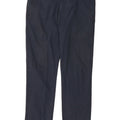 Marks & Spencer Straight Chino-bukser til mænd W38 L31 Blå bomuld