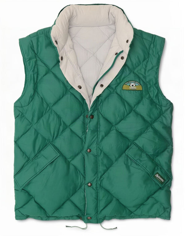 Dolomite Herre Hætte Vendbar Polstret Gilet UK 40 Stor Grøn Colourblock