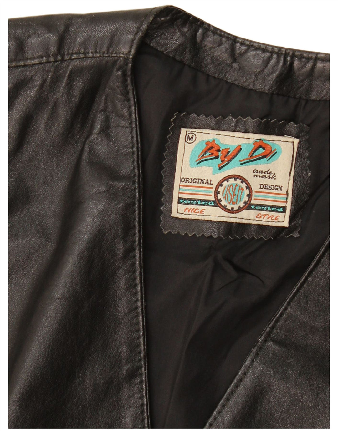 VINTAGE Herre lædervest Medium Sort