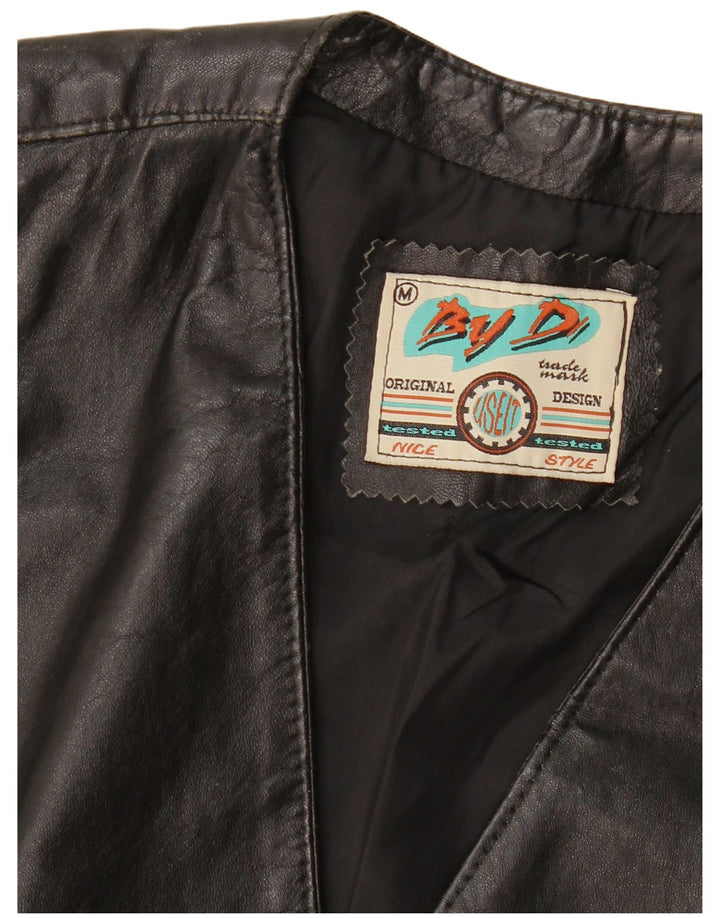 VINTAGE Herre lædervest Medium Sort