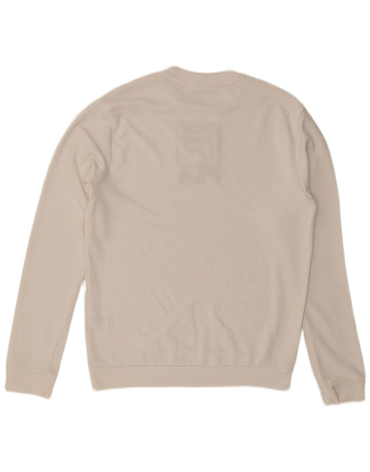 FILA Mens Graphic Sweatshirt Jumper Small White Cotton