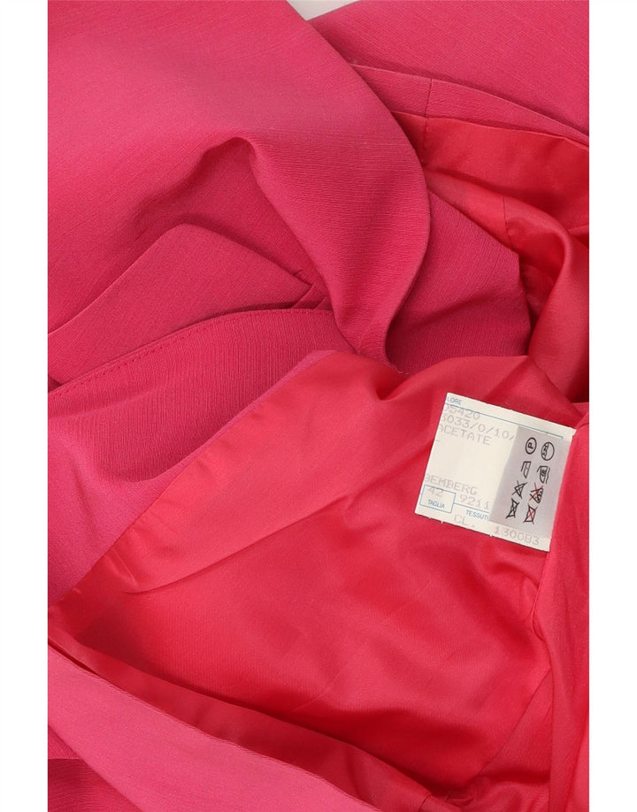 Vintage dame 4-knaps blazerjakke IT 42 Medium Pink Acetate