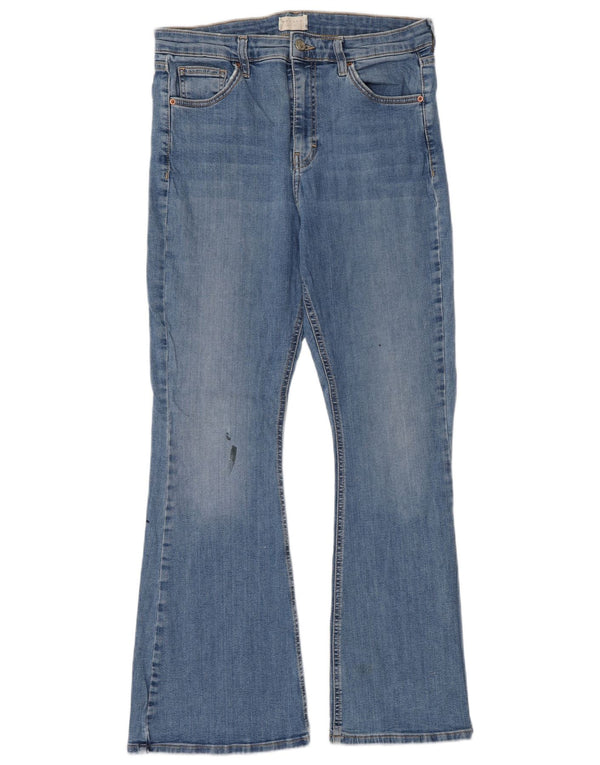 Topshop Dame Jamie High Waist Flared Jeans UK 14 Large W32 L30 Blue