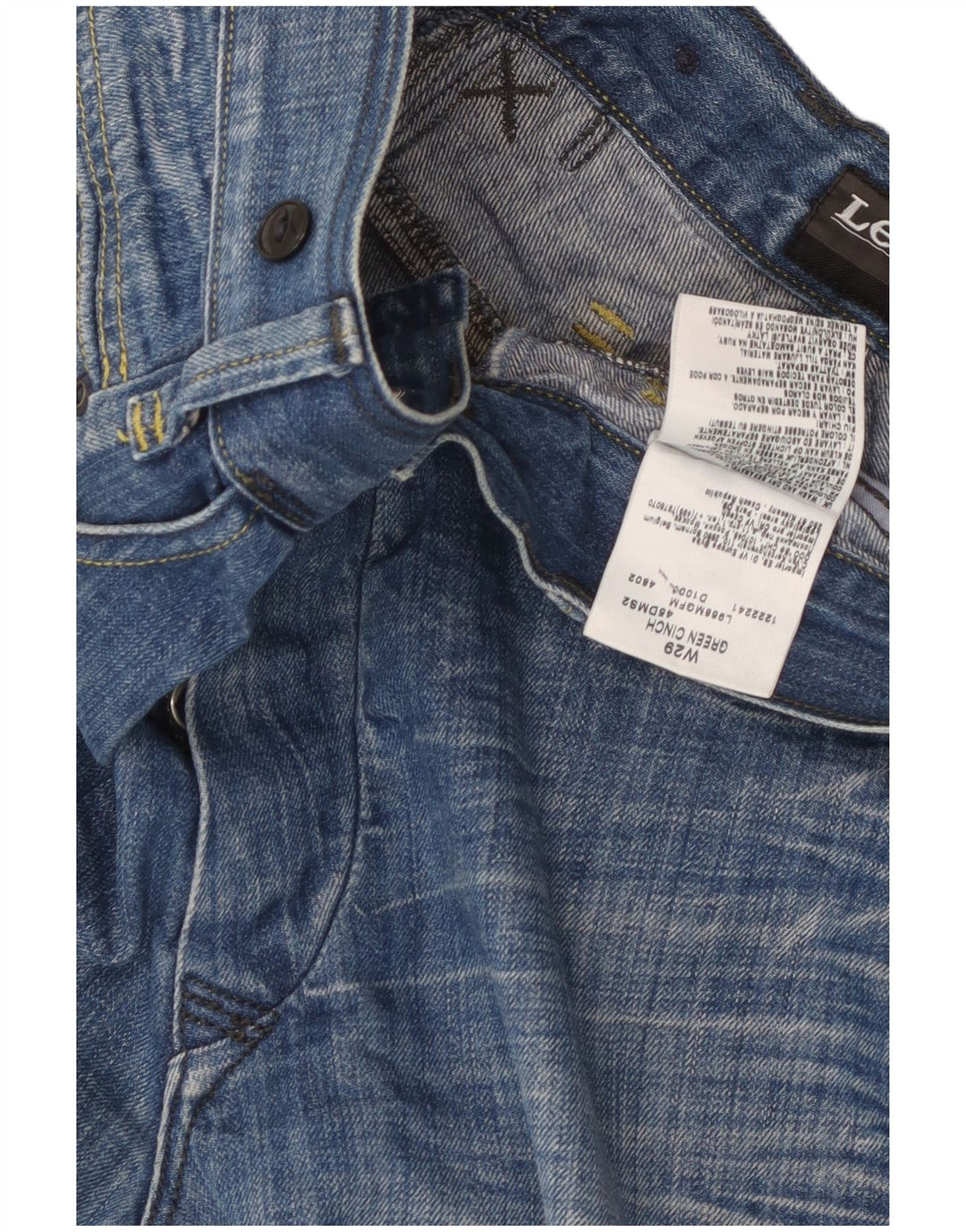 Lee Herre grønne Cinch denimshorts W29 Små blå bomuld