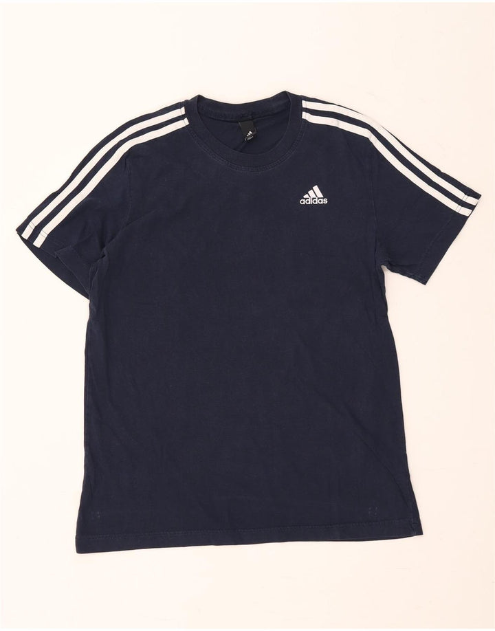Adidas herre T-shirt top mellem marineblå bomuld