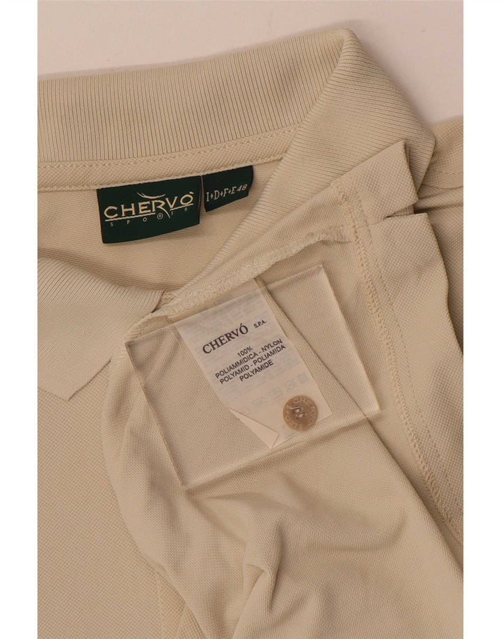 Chervo Herre Polo Shirt IT 48 Medium Beige Nylon