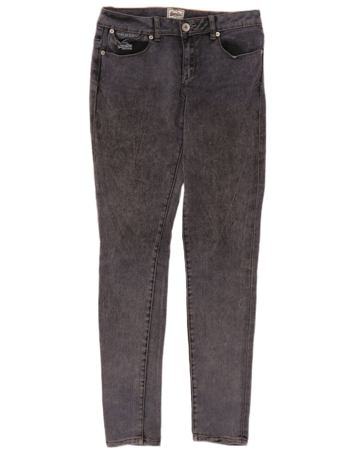 SUPERDRY Dame Super Skinny Jeans W30 L32 Grå Bomuld