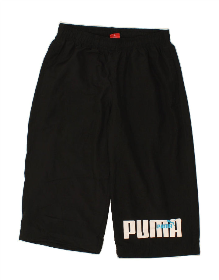 PUMA Boys Graphic Sport Shorts 13-14 Years Black Vintage Puma and Second-Hand Puma from Messina Hembry 