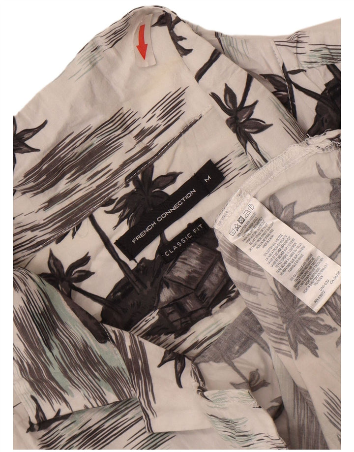 French Connection Herre Kortærmet Classic Fit skjorte Medium White Hawaiian