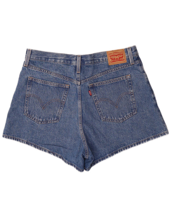 Levi's Dame Mom Højtaljede denimshorts W32 Stor Blå Bomuld