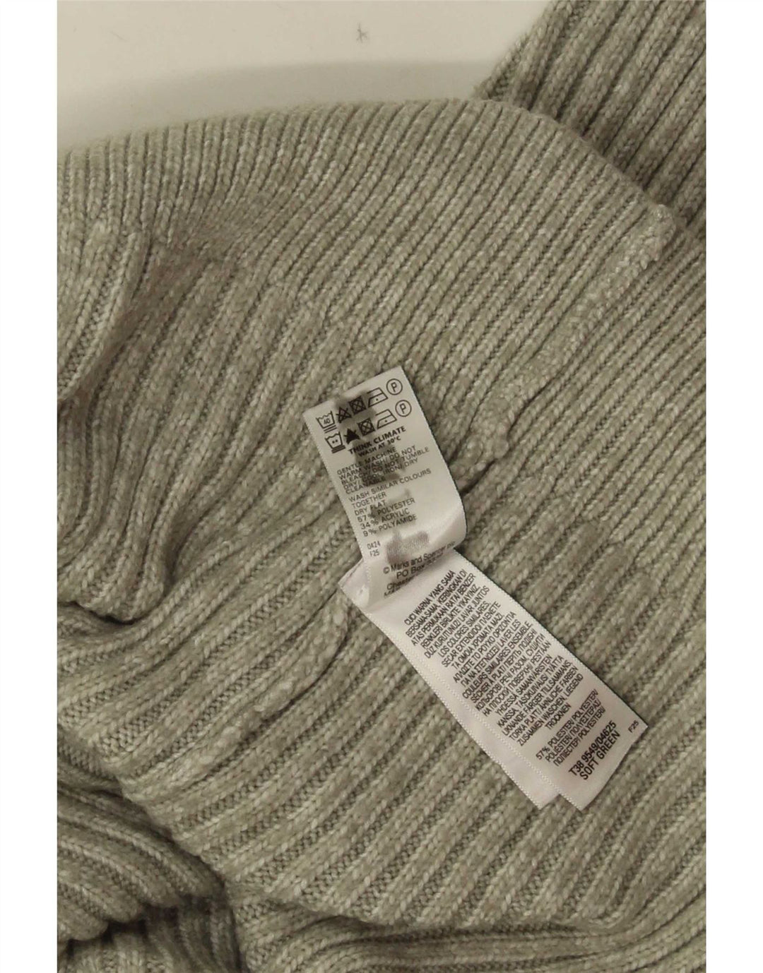 Marks & Spencer Dame Cardigan Sweater UK 16 Large Green Polyester
