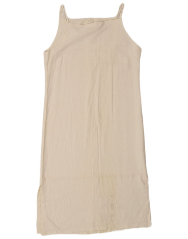 Vintage solkjole til kvinder UK 18 XL Off White Bomuld