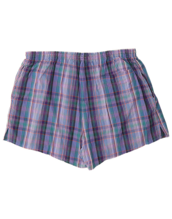 ADIDAS Badeshorts til mænd store blå ternet bomuld