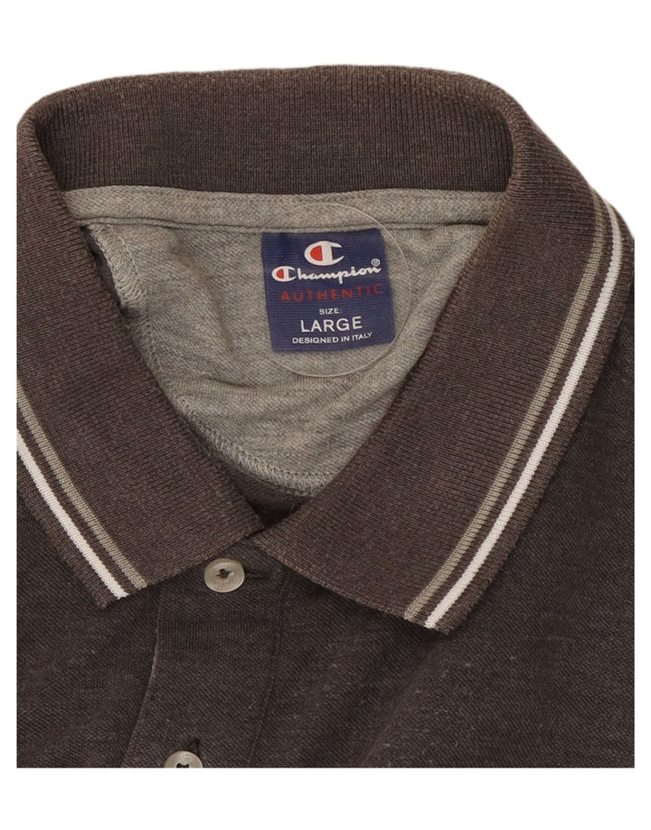 Champion Herre Polo Shirt Large Grå