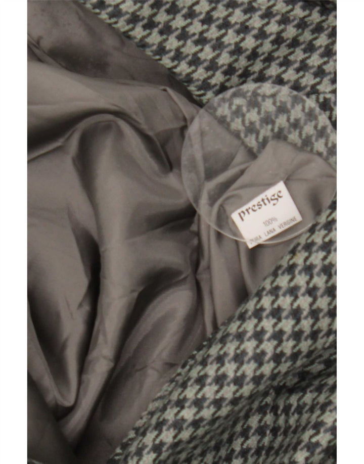 Vintage Dame 2-knaps blazerjakke IT 46 Large Grå Houndstooth