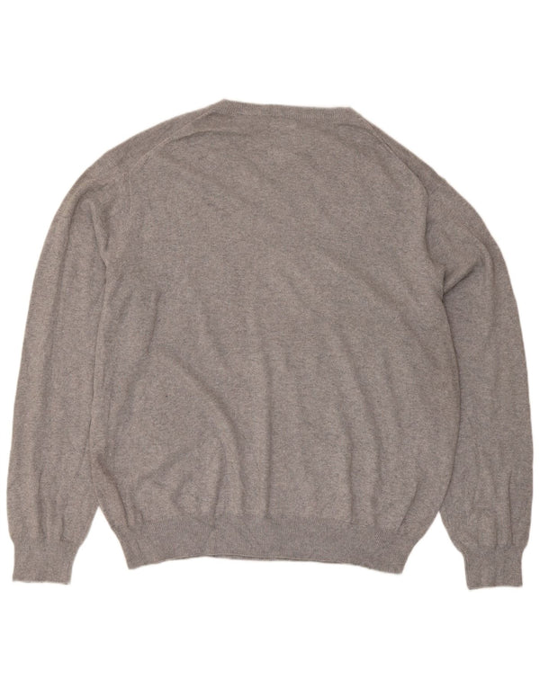 Chaps Herre V-hals sweater 2XL Grå Bomuld