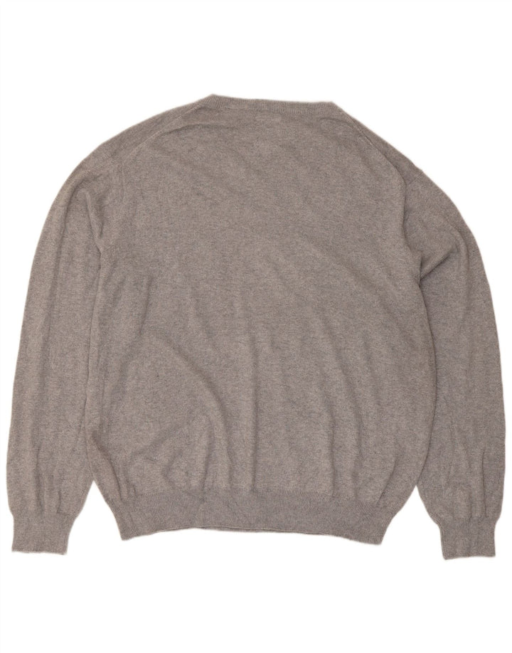Chaps Herre V-hals sweater 2XL Grå Bomuld