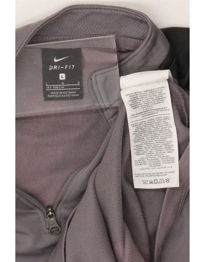 Nike Boys Dri Fit Pullover træningsdragt top 12-13 år stor grå farveblok