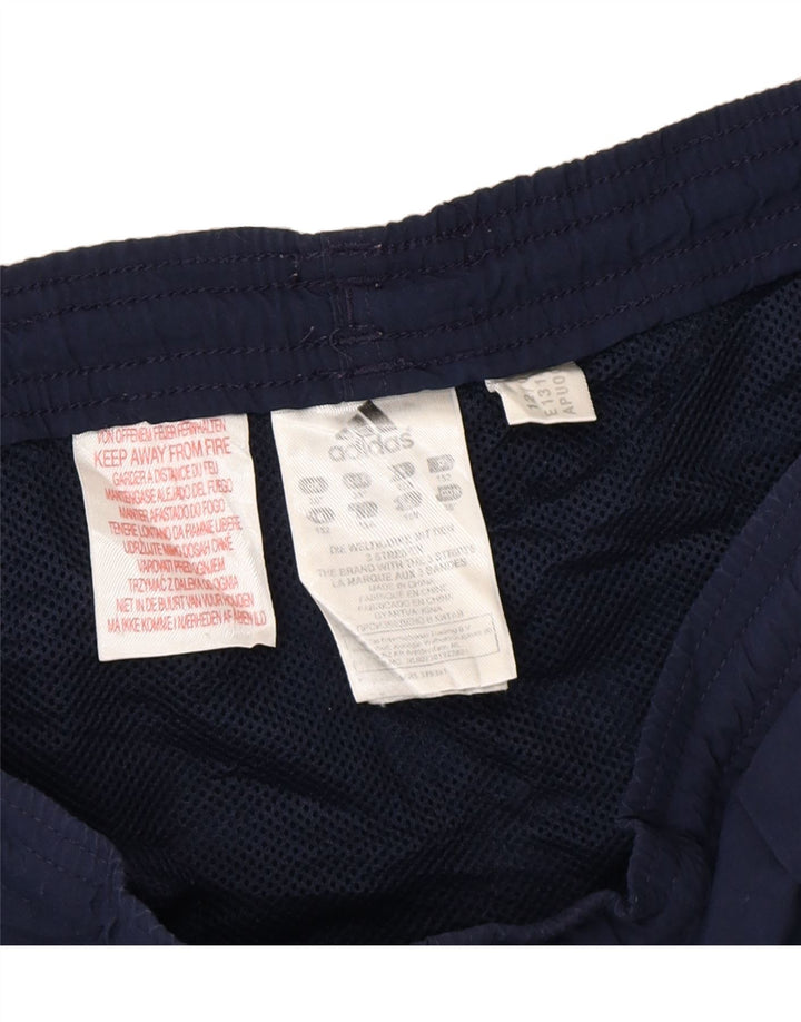 ADIDAS Womens Sport Shorts UK 8 Small  Navy Blue Polyester Vintage Adidas and Second-Hand Adidas from Messina Hembry 
