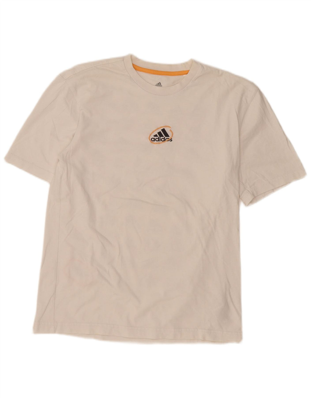 ADIDAS grafisk t-shirt til mænd, lille hvid bomuld